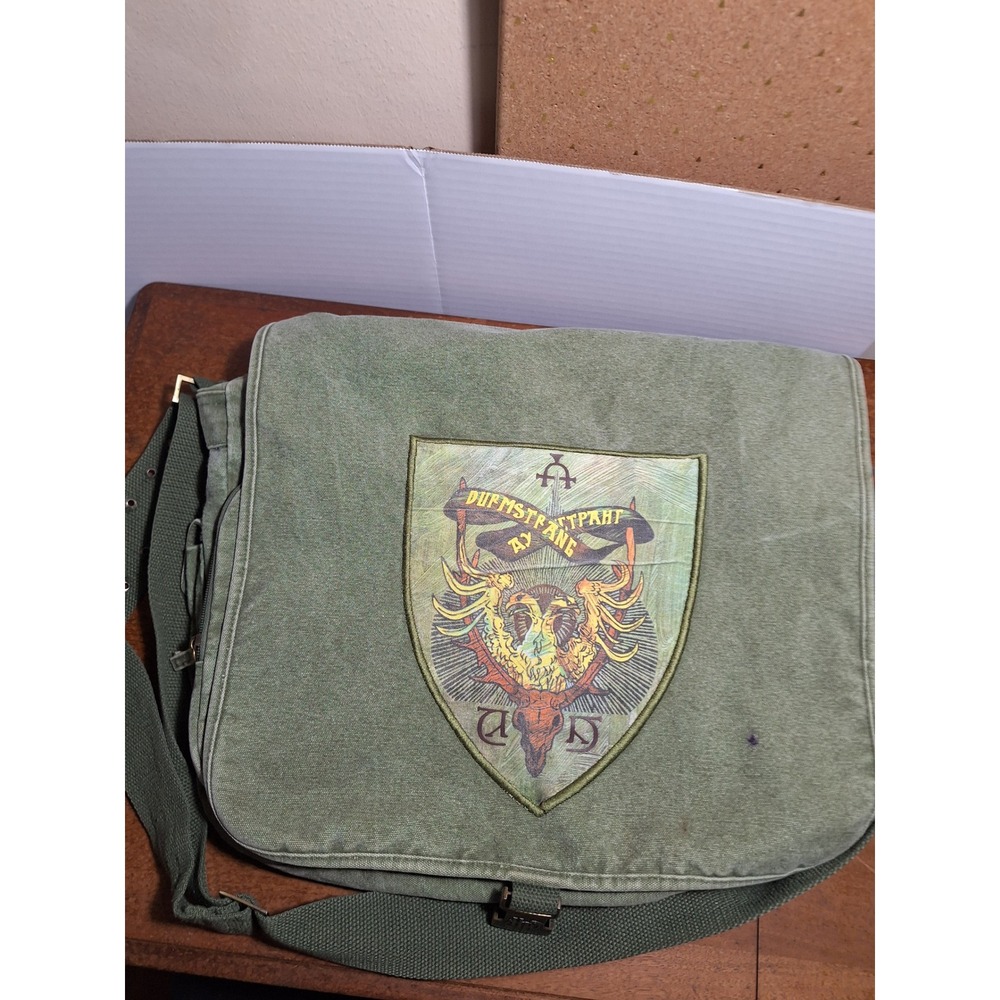 Harry Potter Durmstrang Institute Messenger Bag Green Canvas Crossbody Satchel